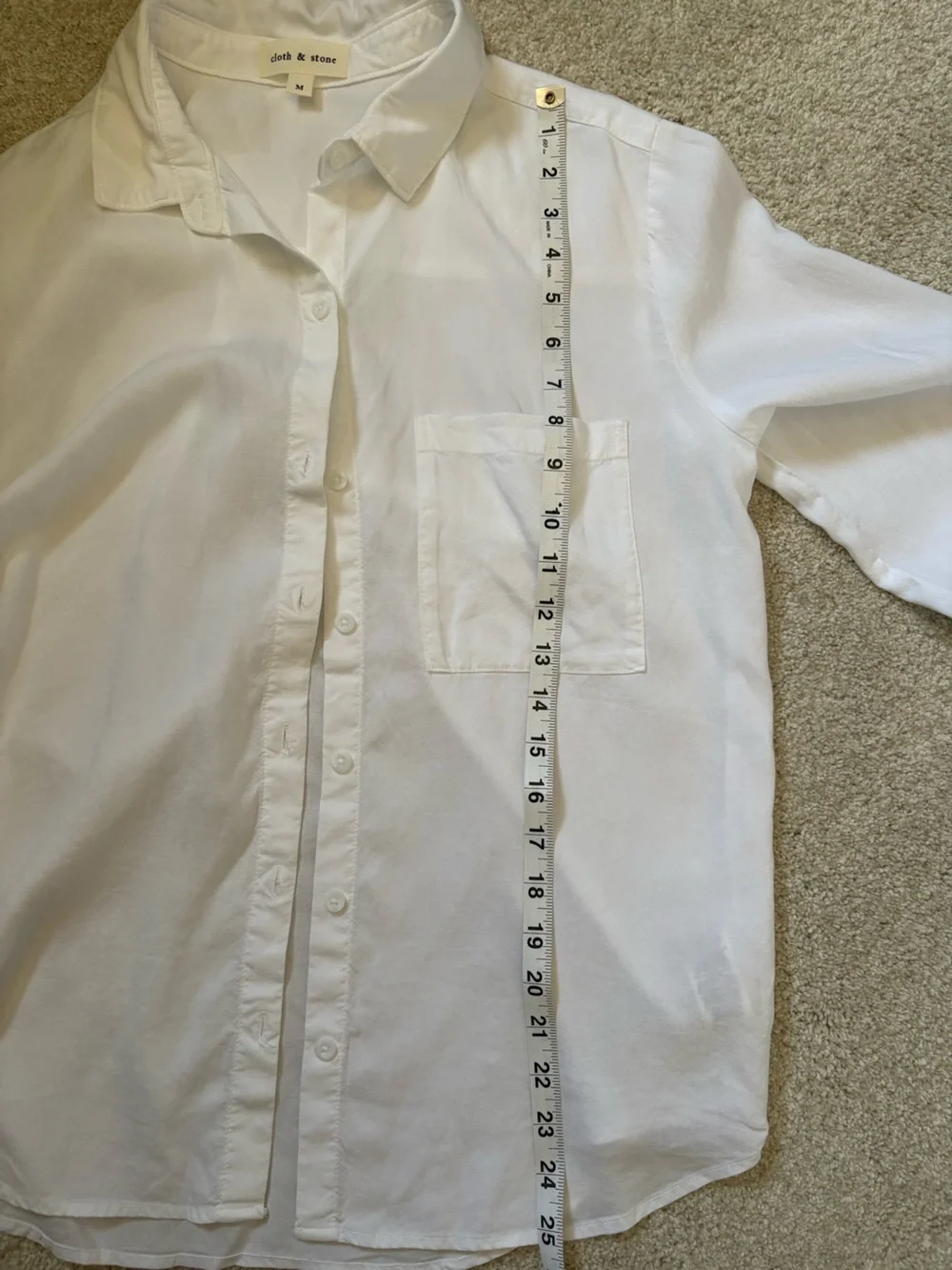 cloth & stone White Collared Shirt - Women's M - Picture 5 of 5